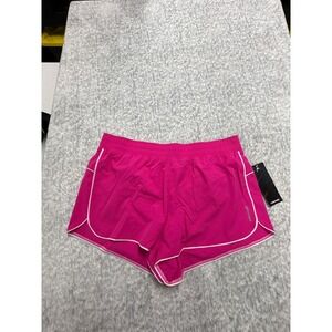 HEAD Womens Breakpoint Piping Shorts Proud Pink Mid Rise Relaxed XL